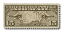 C8 - 1926 15c U.S. Map & Mail Planes, Olive Brown