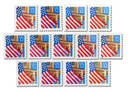 2897//3133 - 1995-97 32c Flag Over Porch, Set of 13 Stamps