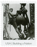 4801d - 2013 First-Class Forever Stamp - Made in America: Man on Hoisting Ball by the Empire State Building