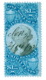 R119 - 1871 $1.30 U.S. Internal Revenue Stamp, Blue & Black