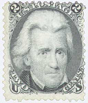 84 - 1867 2c Andrew Jackson, Black, D Grill, Perf. 12