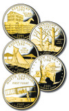 CNTT2001 - 2001 Two Toned U.S. State Quarters, Set of 5