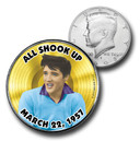 CNS16006 - Elvis Presley Gold "All Shook Up" US Half Dollar Commemorative Coin