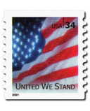 3550A - 2001 34c United We Stand, Coil, Round Corners