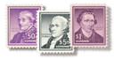 1051-53 - 1955-56 50c-$5 Liberty Series, Set of 3 Stamps