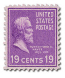 824 - 1938 19c Rutherford B. Hayes, Bright Mauve