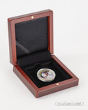 CBX01 - Volterra 4" x 4" Coin Box with Mahogany Wood Grain Finish