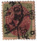 DWI16 - 1898 1c Green & Red Violet, Danish West Indies, Inverted Frame