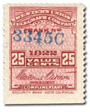 16T62 - 1922 5c Western Union Telegraph Company, Claret, Newcomb Carlton Signature