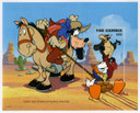 MDS286D - 1995 Disney Friends Play Cowboys and Indians, Mint Souvenir Sheet, Gambia