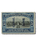 CZ44 - 1915 5c Gatun Locks, Blue & Black, Blue Canal Zone Overprint Type II