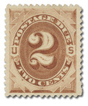 J2 - 1879 2c Postage Due - brown