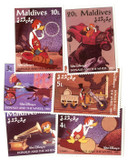 MDS164 - 1995 Disney's 1961 Donald and The Wheel, Mint, Set of 6 Stamps, Maldives