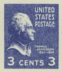 807(CF2) - 1938 #807 Jefferson, M Imperf, Counterfeit