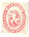 99L1 - 1859 2c McIntire's City Express Post, Pink on White Paper