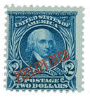 PH238 - 1903-04 $2 James Madison, Dark Blue, Philippines Black Overprint