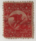 RO137a - 1862-71 1c New York Match Co., Vermillion, Old Paper