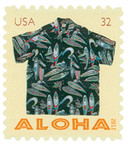 4593 - 2012 32c Aloha Shirts: Surfers