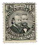 RO49b - 1871-77 1c Byam, Carlton & Co. Matches, Black, Silk Paper