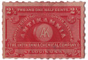 RS278p - 1898-1900 2 1/2c The Antikamnia Chemical Co., Carmine, Hyphon Hole Perf. 7