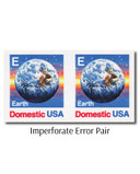2279a - 1988 25c E-Rate Earth, Imperf. Error