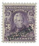 PH228 - 1903-04 3c Andrew Jackson, Bright Violet, Philippines Black Overprint