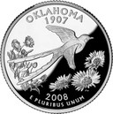 CNOK25P -  2008 Oklahoma State Quarter, P Mint