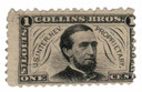 RS59b - 1871-77 1c Collins Bros., Black, Silk Paper