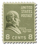 813 - 1938 8c Martin Van Buren, Olive Green