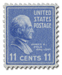 816 - 1938 11c James K. Polk, Ultramarine