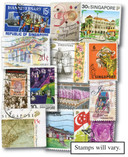 MP1843 - Singapore, 400 Different Stamps