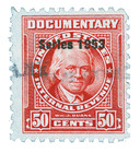 R630 - 1953 50c U.S. Internal Revenue Stamp, Carmine