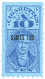 TA376a - 1953, 10 Cigarette Tax Revenue Stamps - Class A, Series 123