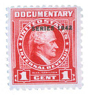 R336 - 1942 1c U.S. Internal Revenue Stamp, Carmine