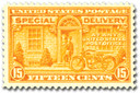 E16 - 1931 15c Special Delivery, Motorcycle Delivery, Orange, Perf. 11x10.5