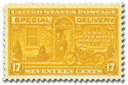 E18 - 1944 17c Special Delivery, Motorcycle Delivery, Orange Yellow, Perf. 11x10.5