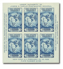 735 - 1934 3c Byrd Antarctic Expedition, Dark Blue, Souvenir Sheet