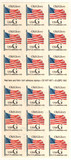 2887a - 1994 32c G-Rate Old Glory, Black "G", Booklet Pane of 18 Stamps