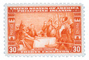 PH392 - 1935 30c Signing Blood Compact, Orange Red, Philippine Islands