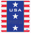4385 - 2009 10c Patriotic Banner coil stamp, perf 9 3/4 vert
