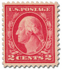 499 - 1917 2c Washington, Rose, Unwatermarked, Type I, Perf. 11