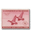 RW10 - 1943 $1.00 Federal Duck Stamp - Wood Ducks