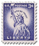 1035 - 1954 3c Liberty Series: Statue of Liberty