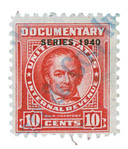 R294 - 1940 10c U.S. Internal Revenue Stamp, Carmine