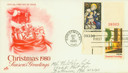 1842-43 - 1980 15c Christmas, First Day Cover