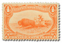 287 - 1898 4c Indian Hunting Buffalo, Orange