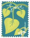 4535 - 2011 First-Class Forever Stamp -  Garden of Love: Green Vine Leaf