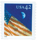 4237 - 2008 42c Flags 24/7: Flag at Night s/a