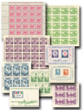 630//1311 - 1926-66 Mint Souvenir Sheets, Set of 9