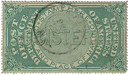 OXF1 - 1872 Registry Seal - green, white wove paper, perf 12